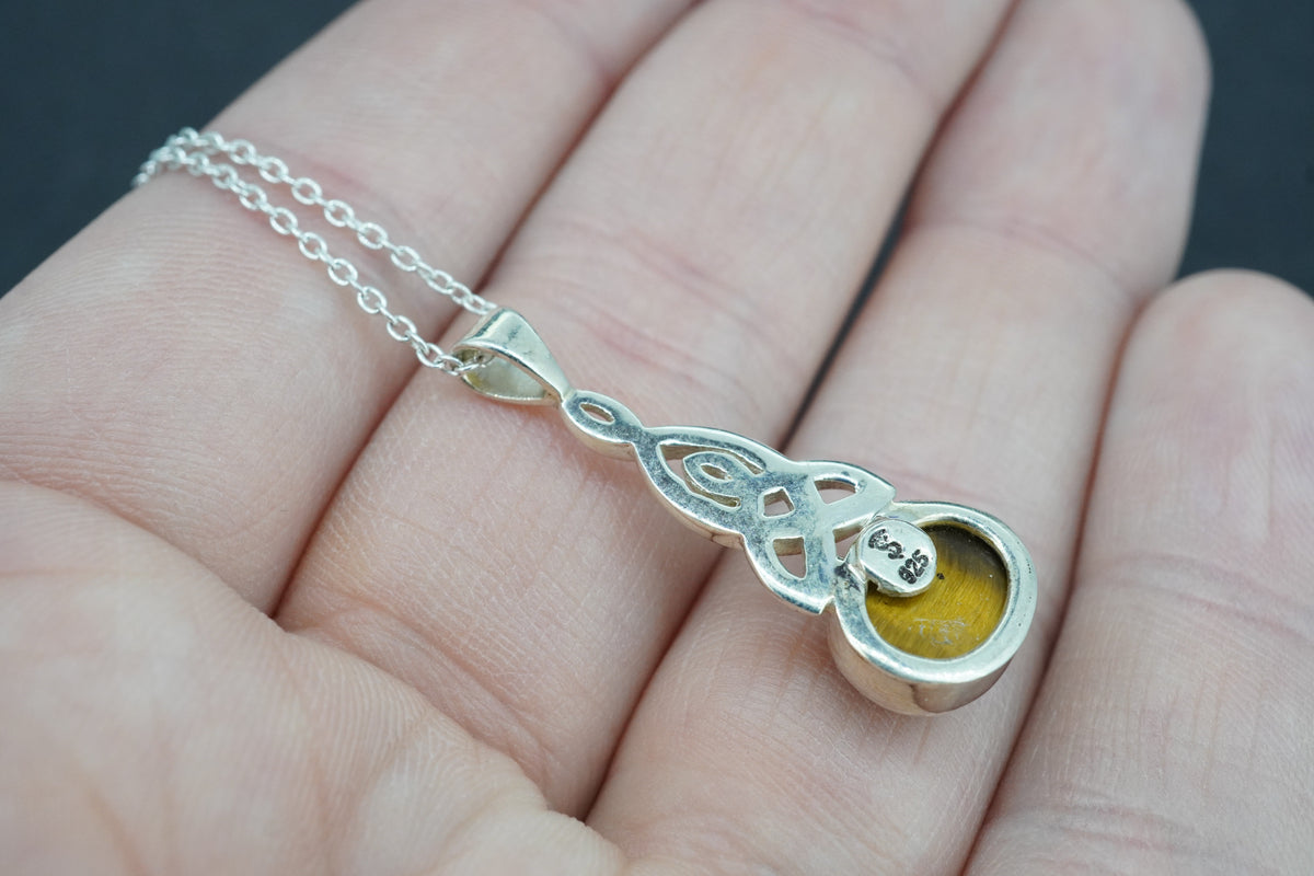 Tiger's Eye Sterling Silver Pendant