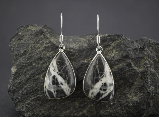 Ullapool Stone Sterling Silver Medium Curve Earrings