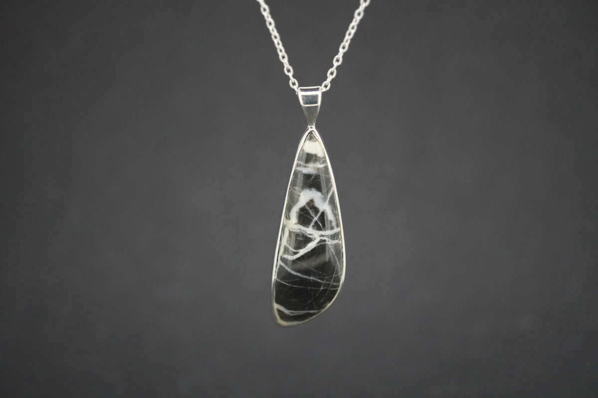 Ullapool Stone Sterling Silver Long Pendant