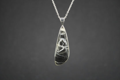Ullapool Stone Sterling Silver Long Pendant
