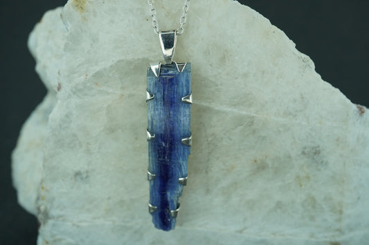 Brazilian Kyanite Sterling Silver Drop Pendant
