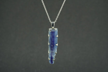 Brazilian Kyanite Sterling Silver Drop Pendant