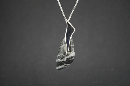 Ullapool Stone Sterling Silver Curve Pendant