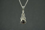 Scottish Amethyst Celtic Sterling Silver Pendant