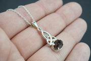 Scottish Amethyst Celtic Sterling Silver Pendant