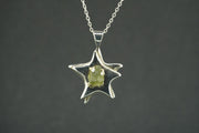 Moldavite Sterling Silver Pendant