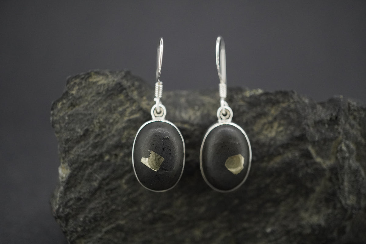 Easdale Gold Sterling Silver Oval Earrings
