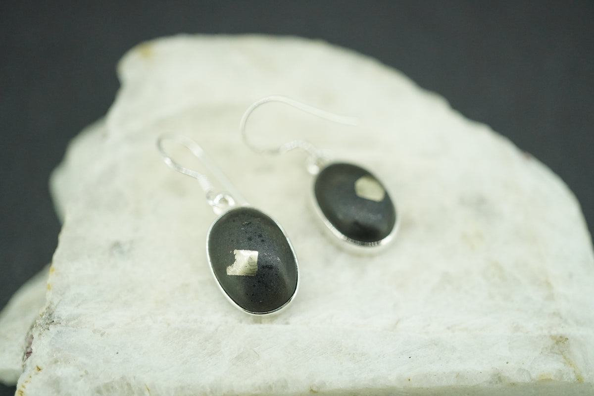 Easdale Gold Sterling Silver Oval Earrings