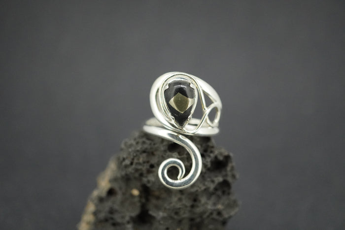 Easdale Gold Sterling Silver Swirl Ring