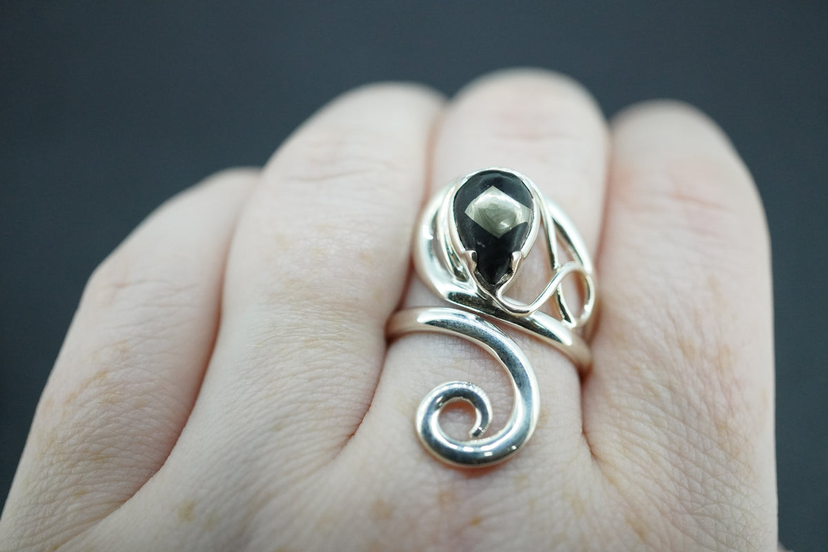Easdale Gold Sterling Silver Swirl Ring