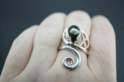 Easdale Gold Sterling Silver Swirl Ring