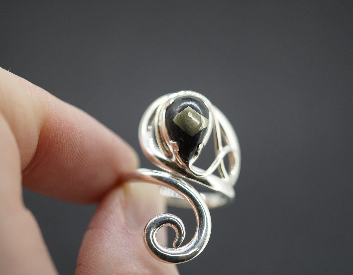Easdale Gold Sterling Silver Swirl Ring