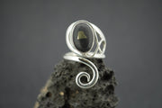 Easdale Gold Sterling Silver Oval Swirl Ring