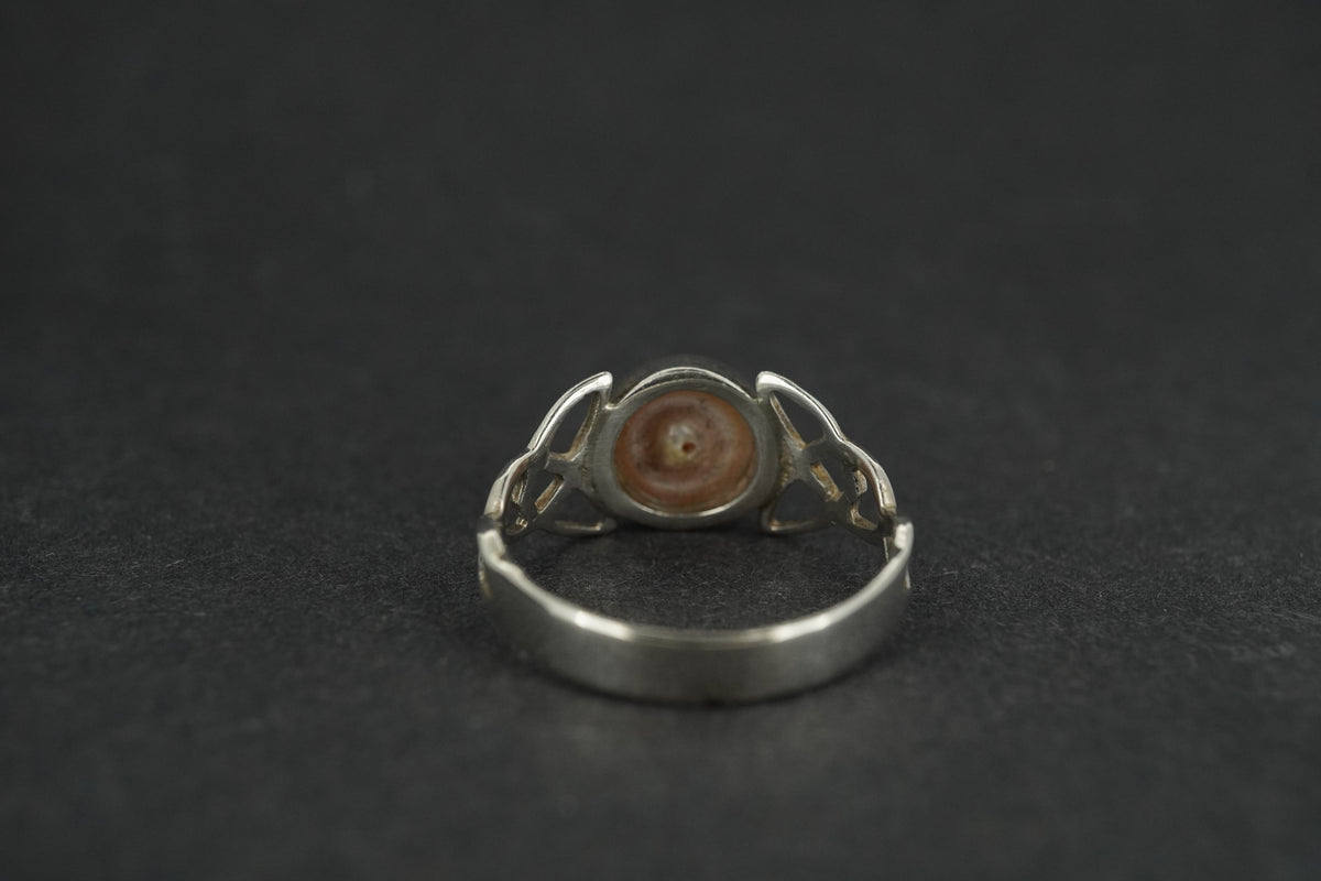 Pearl Sterling Silver Celtic Ring