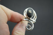 Easdale Gold Sterling Silver Oval Swirl Ring