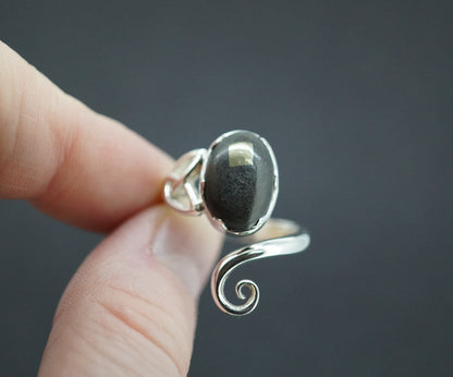 Easdale Gold Sterling Silver Oval Trinity Ring