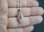 Scottish Agate Sterling Silver Small Marquise Pendant