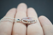 Scottish Agate Sterling Silver Small Marquise Pendant