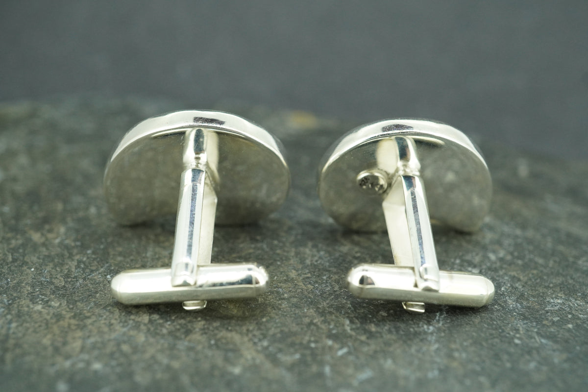 Ammonite Sterling Silver Cufflinks 23x19mm
