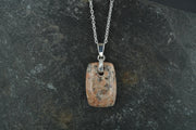 Pink Edinburgh Cobblestone Sterling Silver Clasp Pendant