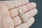 Pink Edinburgh Cobblestone Sterling Silver Clasp Pendant
