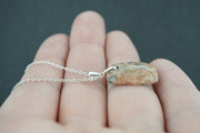 Pink Edinburgh Cobblestone Sterling Silver Clasp Pendant