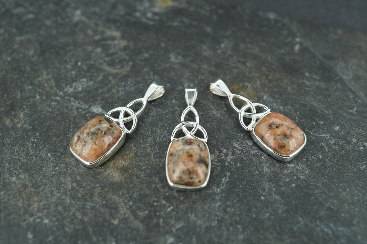 Edinburgh Cobblestone Sterling Silver Celtic Pendant