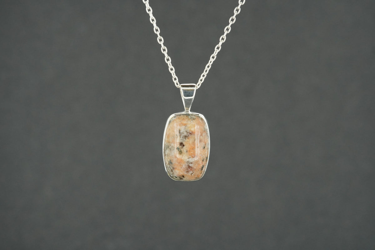 Pink Edinburgh Cobblestone Sterling Silver Pendant