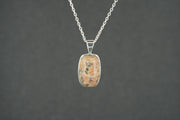 Pink Edinburgh Cobblestone Sterling Silver Pendant