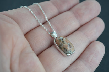 Pink Edinburgh Cobblestone Sterling Silver Pendant