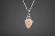 Scottish Agate Sterling Silver Knot Drop Pendant