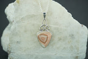 Scottish Agate Sterling Silver Knot Drop Pendant