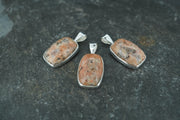 Pink Edinburgh Cobblestone Sterling Silver Pendant