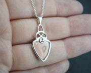 Scottish Agate Sterling Silver Knot Drop Pendant
