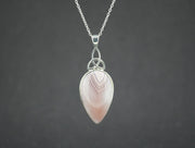 Scottish Agate Sterling Silver Drop Knot Pendant