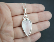 Scottish Agate Sterling Silver Drop Knot Pendant