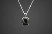 Edinburgh Cobblestone Sterling Silver Black Small Pendant