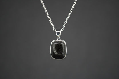 Edinburgh Cobblestone Sterling Silver Black Small Pendant