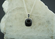 Edinburgh Cobblestone Sterling Silver Black Small Pendant