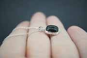 Edinburgh Cobblestone Sterling Silver Black Small Pendant