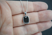 Edinburgh Cobblestone Sterling Silver Black Small Pendant