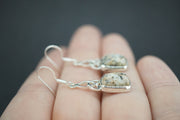 Edinburgh Cobblestone Sterling Silver White Celtic Earrings