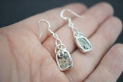 Edinburgh Cobblestone Sterling Silver White Celtic Earrings