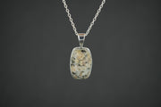 White Edinburgh Cobblestone Sterling Silver Pendant