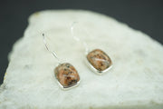 Edinburgh Cobblestone Sterling Silver Pink Earrings