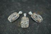 White Edinburgh Cobblestone Sterling Silver Pendant