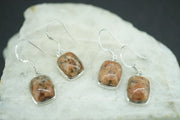 Edinburgh Cobblestone Sterling Silver Pink Earrings