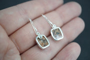 Edinburgh Cobblestone Sterling Silver Pink Earrings