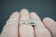 White Edinburgh Cobblestone Sterling Silver Pendant