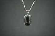 Black Edinburgh Cobblestone Sterling Silver Pendant
